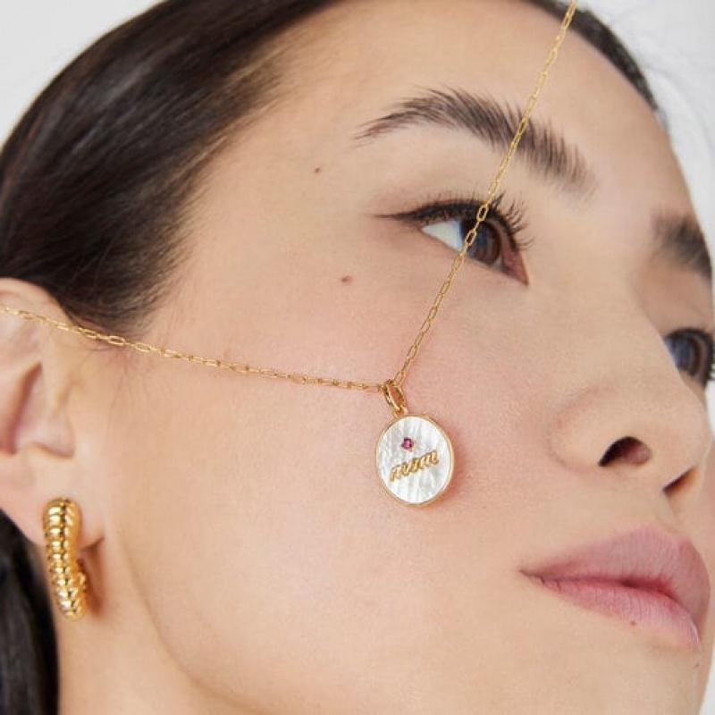 Tous Mom Medallion With Mother-of-pearl Anhänger Gold | Österreich-PFHJYO467