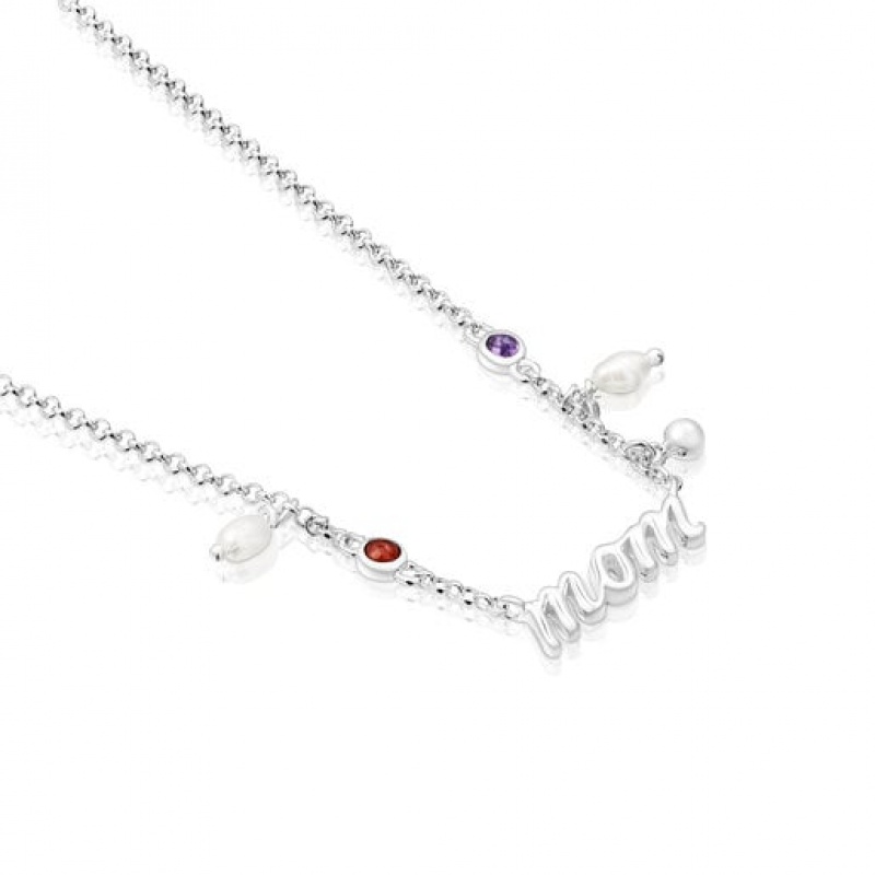 Tous Mom With Cultured Pearls Halskette Silber | Österreich-JUVAXF653