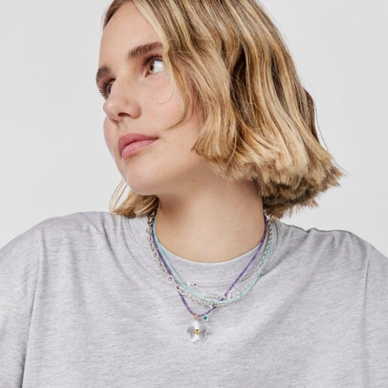 Tous Mom With Cultured Pearls Halskette Silber | Österreich-JUVAXF653