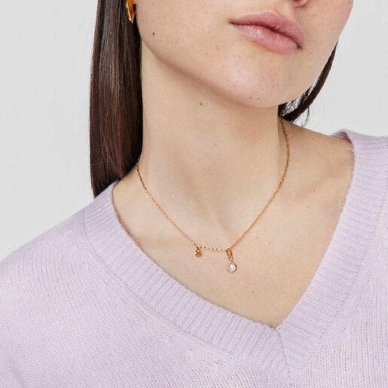 Tous Moonstone Alma Motif Anhänger Gold | Österreich-TBLWDV563
