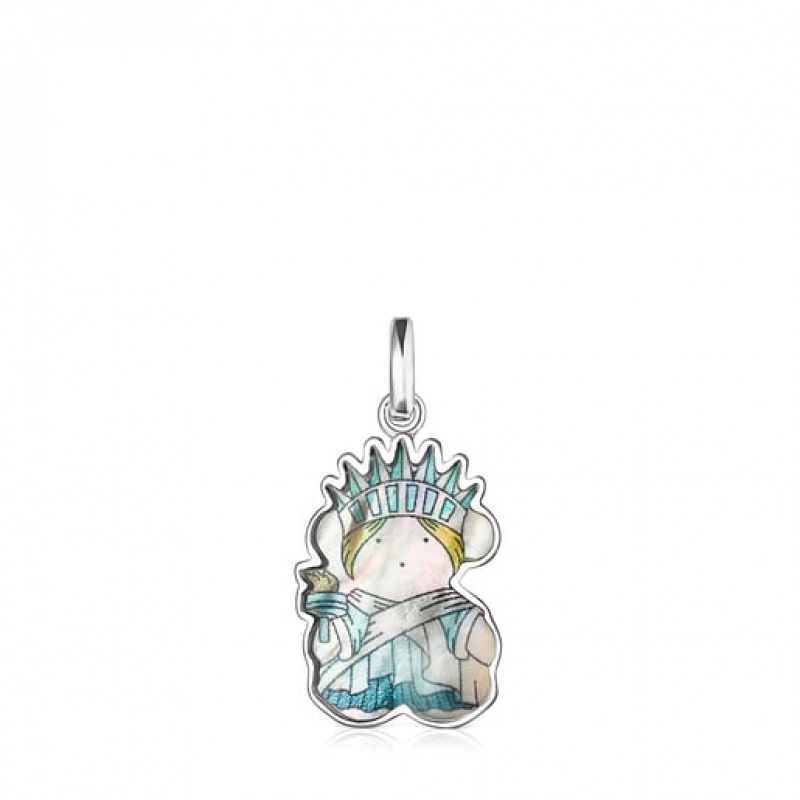 Tous Mother-of-pearl Bears Of The World Statue Of Liberty Anhänger Silber | Österreich-KAMVDY105