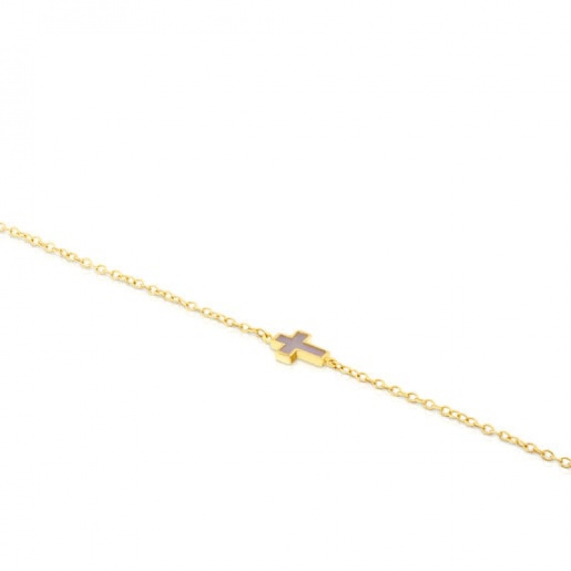 Tous Mother-of-pearl Xxs Cross Armband Gold | Österreich-GOJXTM021