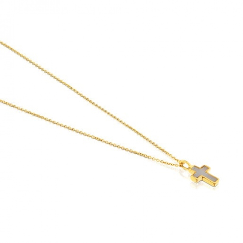 Tous Mother-of-pearl Xxs Cross Halskette Gold | Österreich-AQMGJI379