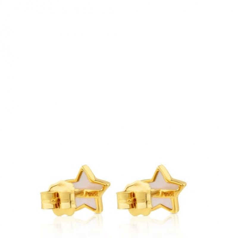 Tous Mother-of-pearl Xxs Star Ohrringe Gold | Österreich-HRLQFD601