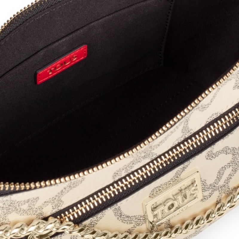 Tous Multi Kaos Icon Schultertasche Weiß Schwarz | Österreich-LATDYR489