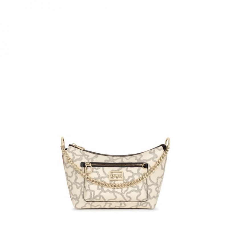 Tous Multi Kaos Icon Schultertasche Weiß Schwarz | Österreich-LATDYR489