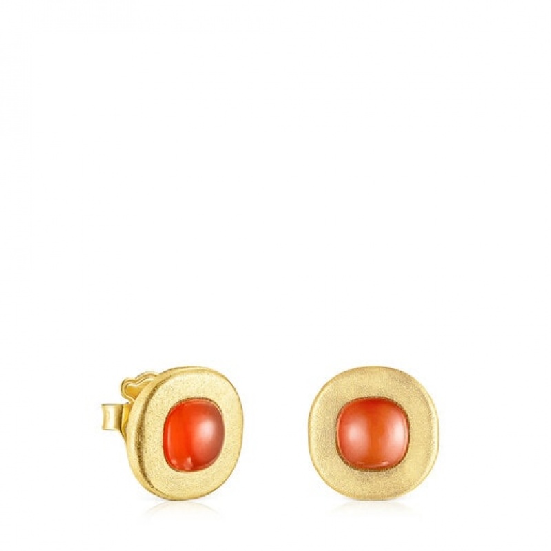 Tous Nattfall With Carnelian Ohrringe Gold | Österreich-OHSDWE738