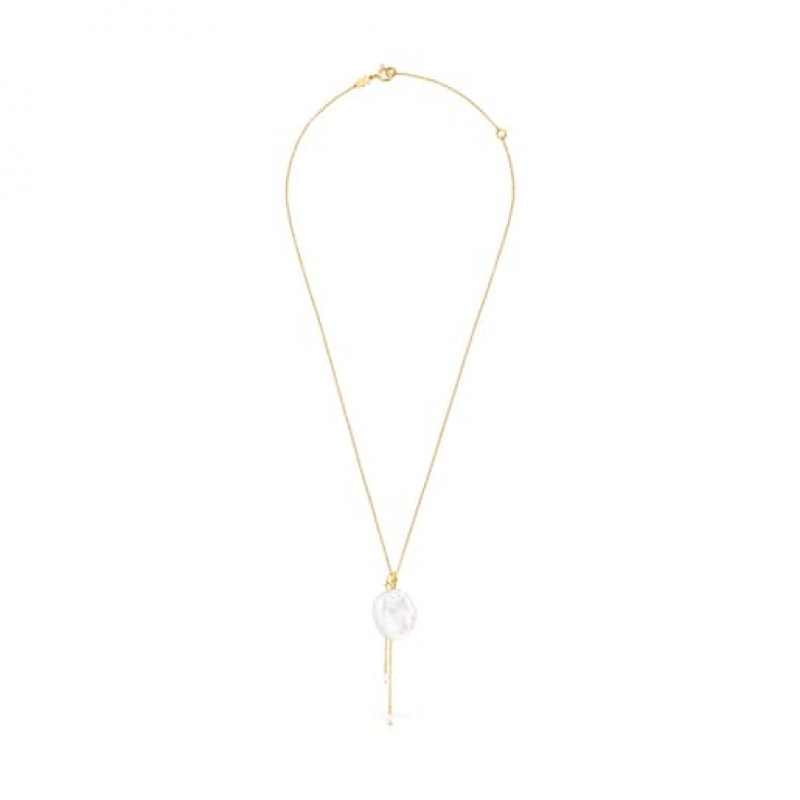 Tous Nenufar Petal With Pearl Halskette Gold | Österreich-TKGSRD468