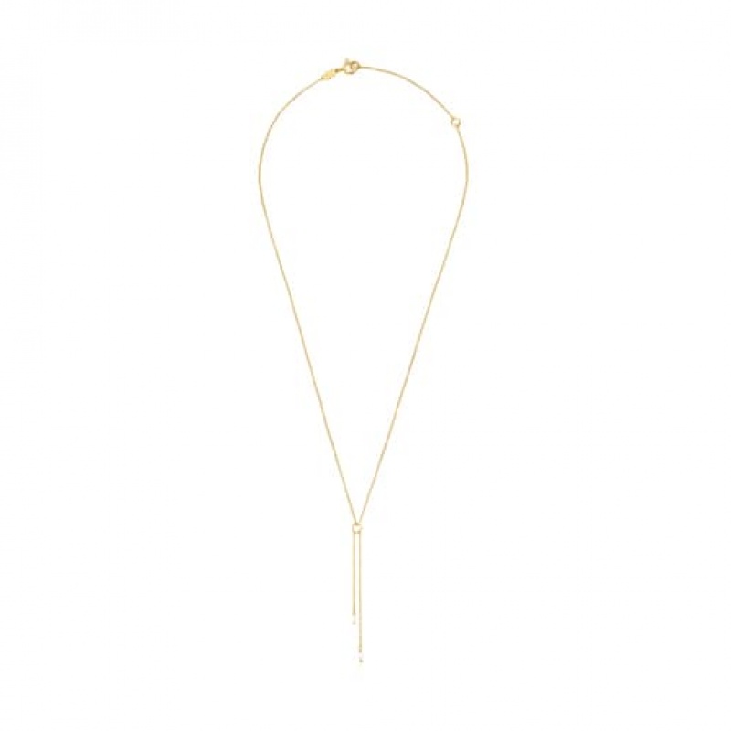 Tous Nenufar Petal With Pearl Halskette Gold | Österreich-TKGSRD468
