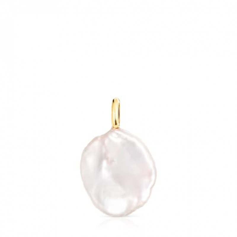 Tous Nenufar Petal With Pearl Halskette Gold | Österreich-TKGSRD468
