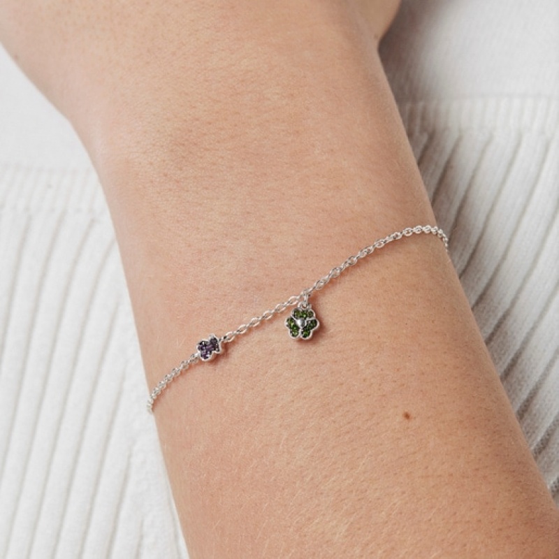 Tous New Motif With Chrome Diopside Amethyst Armband Silber | Österreich-XZYODW049