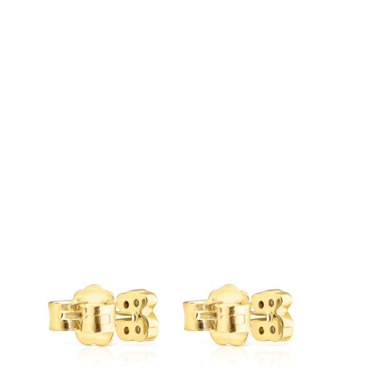 Tous New Motif With Chrome Diopside Bear Ohrringe Gold | Österreich-VIYLKP513