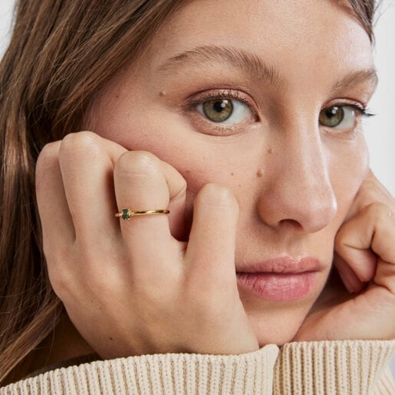 Tous New Motif With Chrome Diopside Bear Ring Gold | Österreich-SZYACE857