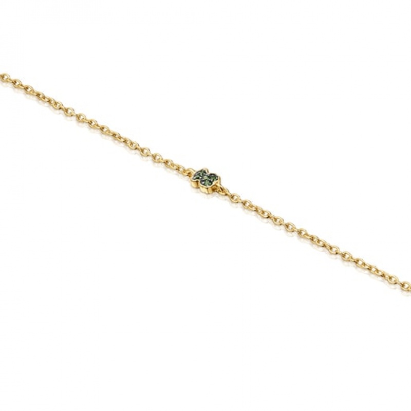 Tous New Motif With Chrome Diopside Bear Armband Gold | Österreich-UNJKQG574
