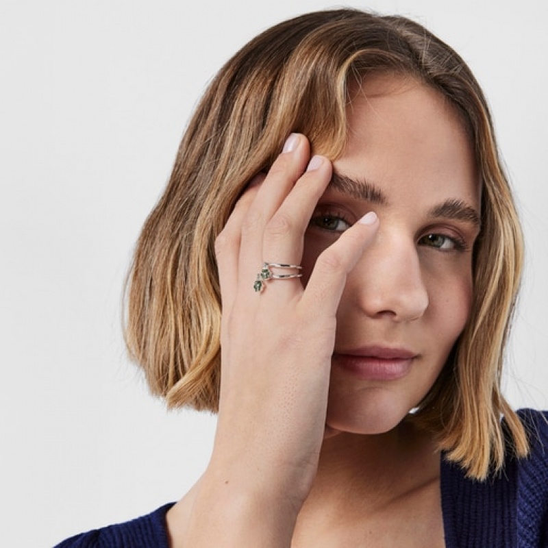 Tous New Motif With Chrome Diopside Flower Ring Silber | Österreich-NVOZPY378