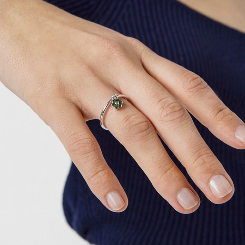 Tous New Motif With Chrome Diopside Flower Ring Silber | Österreich-NVOZPY378