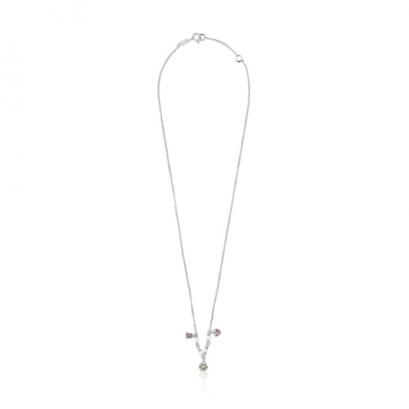 Tous New Motif With Gemstones Halskette Silber | Österreich-KFONPX759