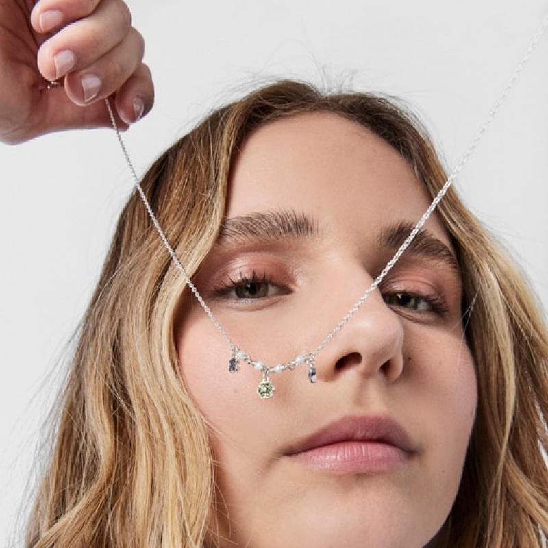 Tous New Motif With Gemstones Halskette Silber | Österreich-KFONPX759