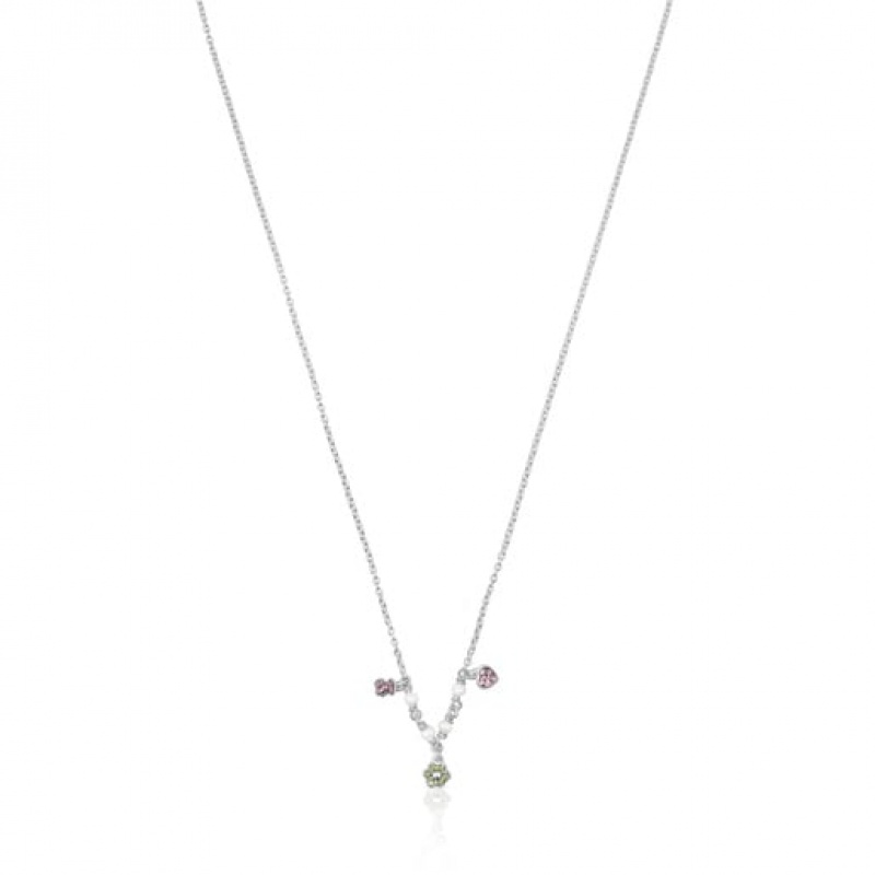 Tous New Motif With Gemstones Halskette Silber | Österreich-KFONPX759