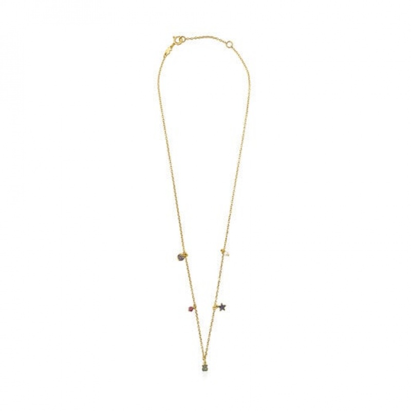 Tous New Motif With Gemstones Pearl Halskette Gold | Österreich-IJHCDR057