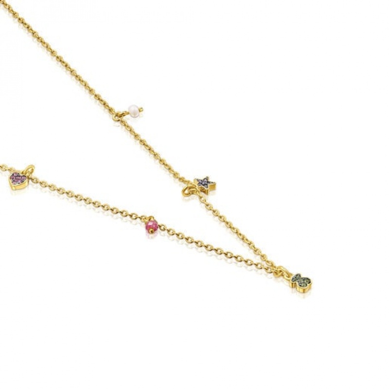 Tous New Motif With Gemstones Pearl Halskette Gold | Österreich-IJHCDR057