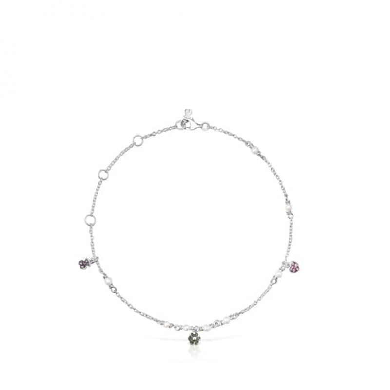 Tous New Motif With Pearls Gemstone Fußkettchen Silber | Österreich-LIFSBX519