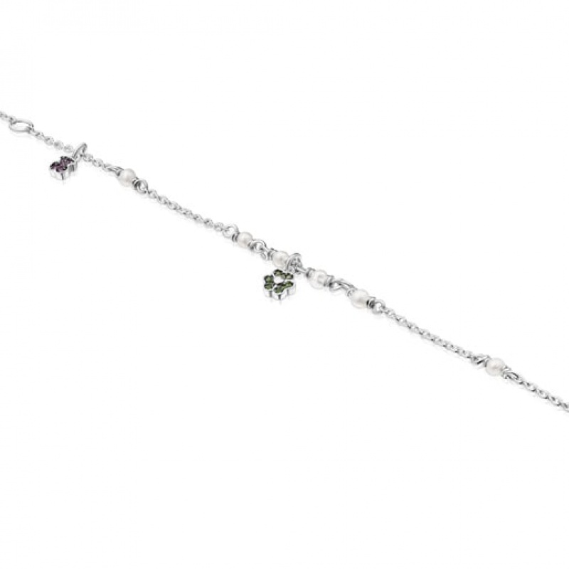 Tous New Motif With Pearls Gemstone Fußkettchen Silber | Österreich-LIFSBX519