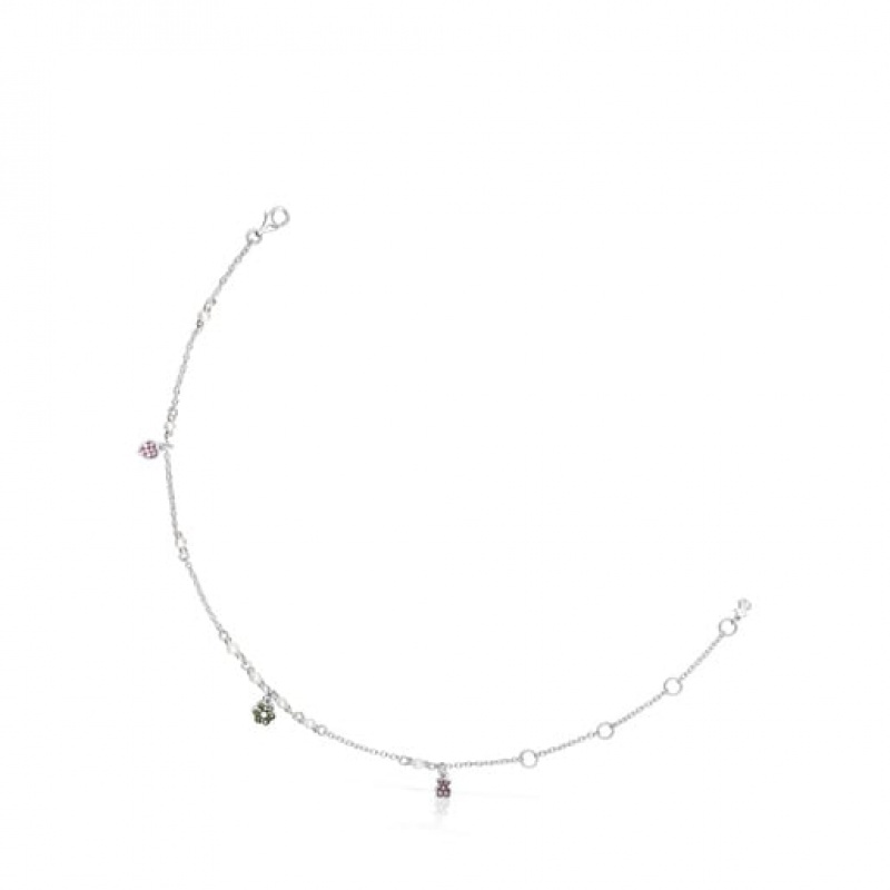 Tous New Motif With Pearls Gemstone Fußkettchen Silber | Österreich-LIFSBX519