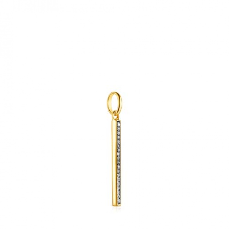 Tous Nocturne Bar With Diamonds Anhänger Gold | Österreich-QLHPKT063