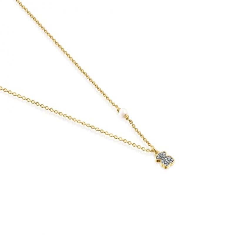 Tous Nocturne Bear With Diamonds Halskette Gold | Österreich-XIKDSC345