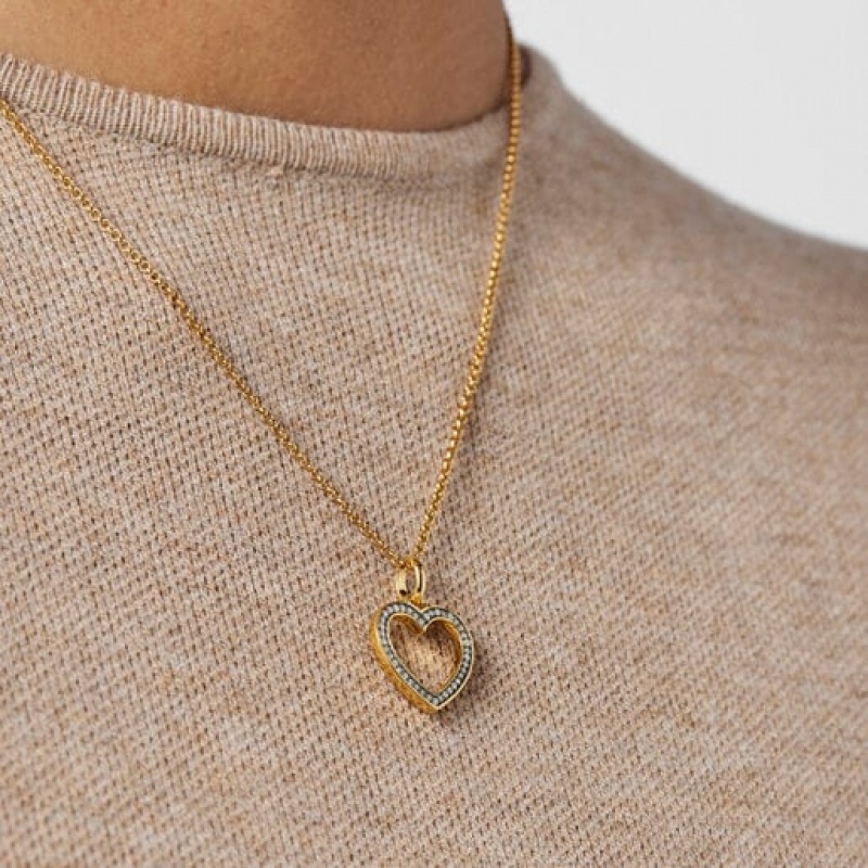 Tous Nocturne Heart With Diamonds Anhänger Gold | Österreich-YZIJQR139