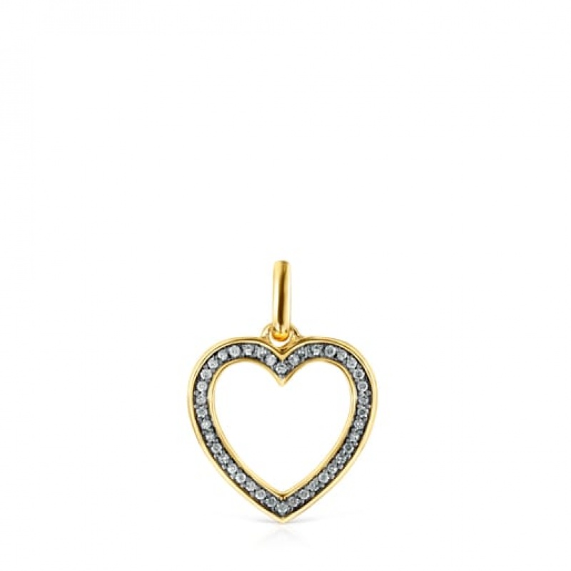 Tous Nocturne Heart With Diamonds Anhänger Gold | Österreich-YZIJQR139