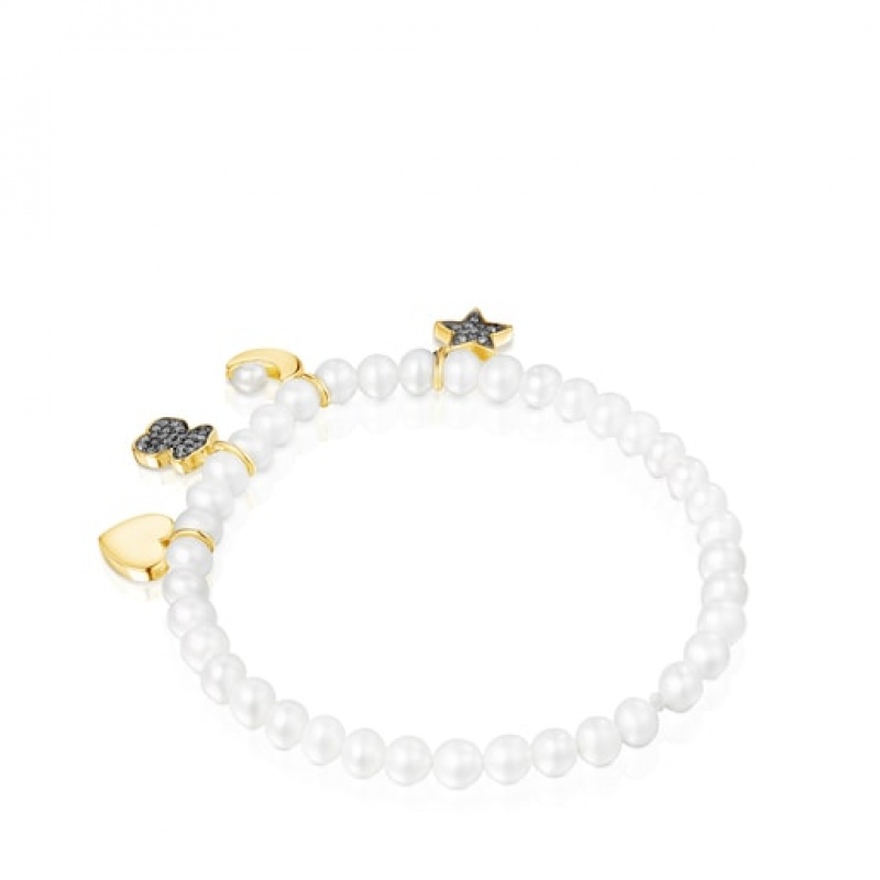 Tous Nocturne Pearl With Diamonds Armband Weiß | Österreich-DFXSEM967