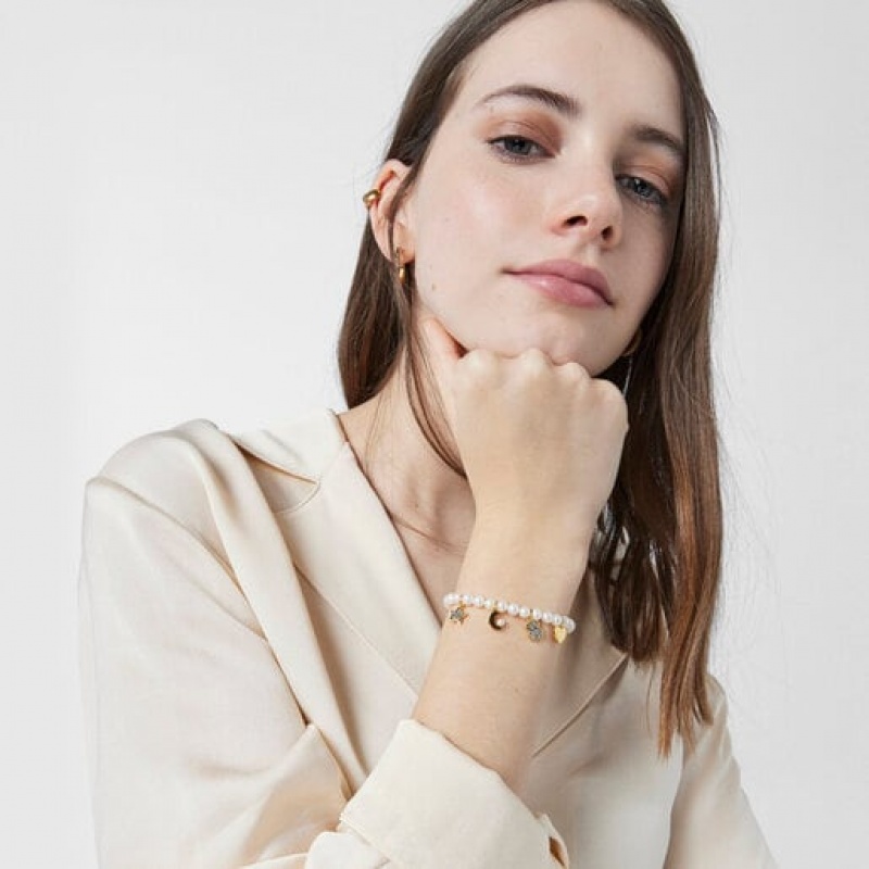 Tous Nocturne Pearl With Diamonds Armband Weiß | Österreich-DFXSEM967