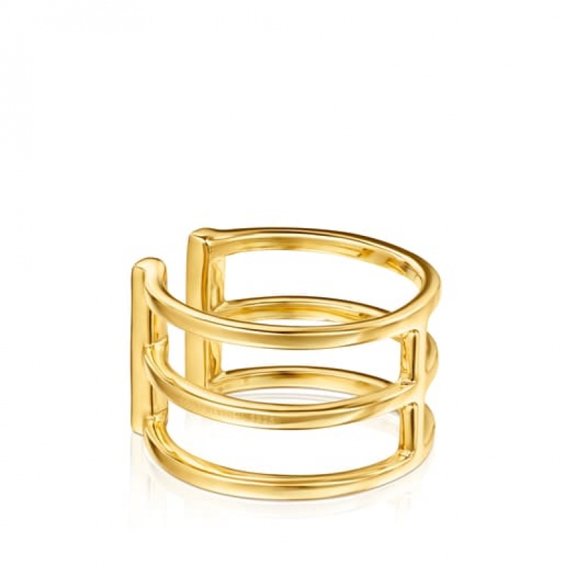 Tous Nocturne Triple With Diamonds Ring Gold | Österreich-SHYACZ243
