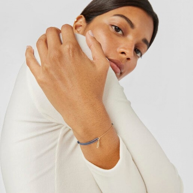 Tous Nylon Lure Armband Gold Schwarz | Österreich-KCREIA826