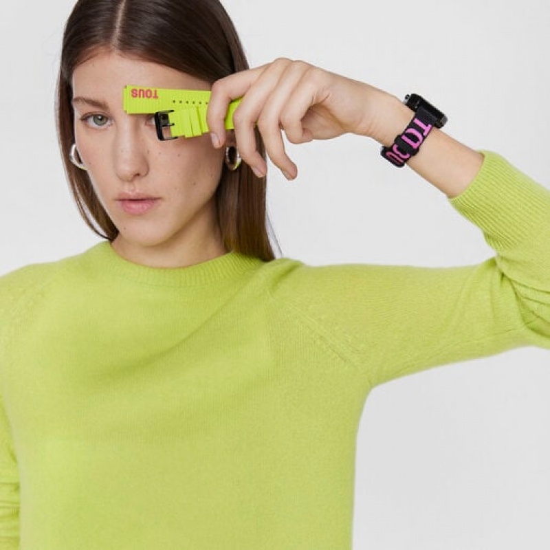 Tous Nylon Riemen Silikon Riemen B Connect Smartwatches Grün | Österreich-UZCTHP071