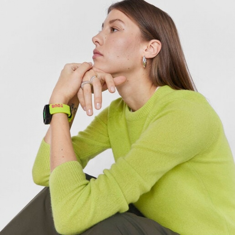 Tous Nylon Riemen Silikon Riemen B Connect Smartwatches Grün | Österreich-UZCTHP071