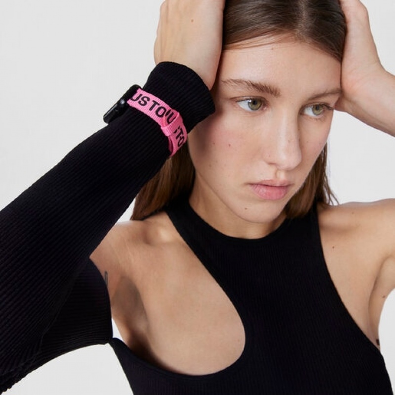 Tous Nylon Riemen Silikon Riemen T Band Smartwatches Schwarz | Österreich-PNLMKW021