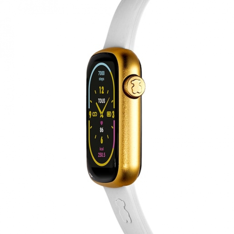 Tous Nylon Riemen Silikon Riemen T Band Smartwatches Weiß | Österreich-VEIJST570