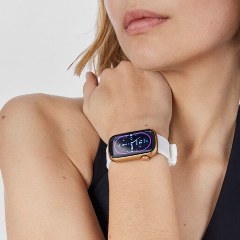 Tous Nylon Riemen Silikon Riemen T Band Smartwatches Weiß | Österreich-VEIJST570