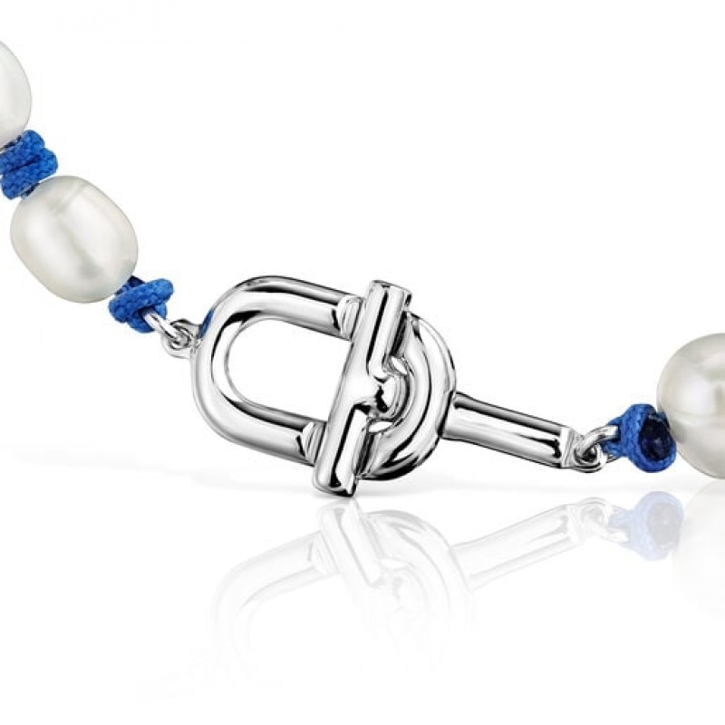 Tous Nylon With Cultured Pearls Manifesto Armband Silber | Österreich-DFEJBW927