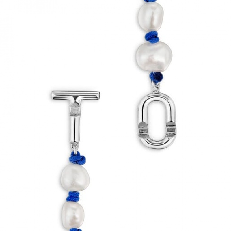 Tous Nylon With Cultured Pearls Manifesto Armband Silber | Österreich-DFEJBW927