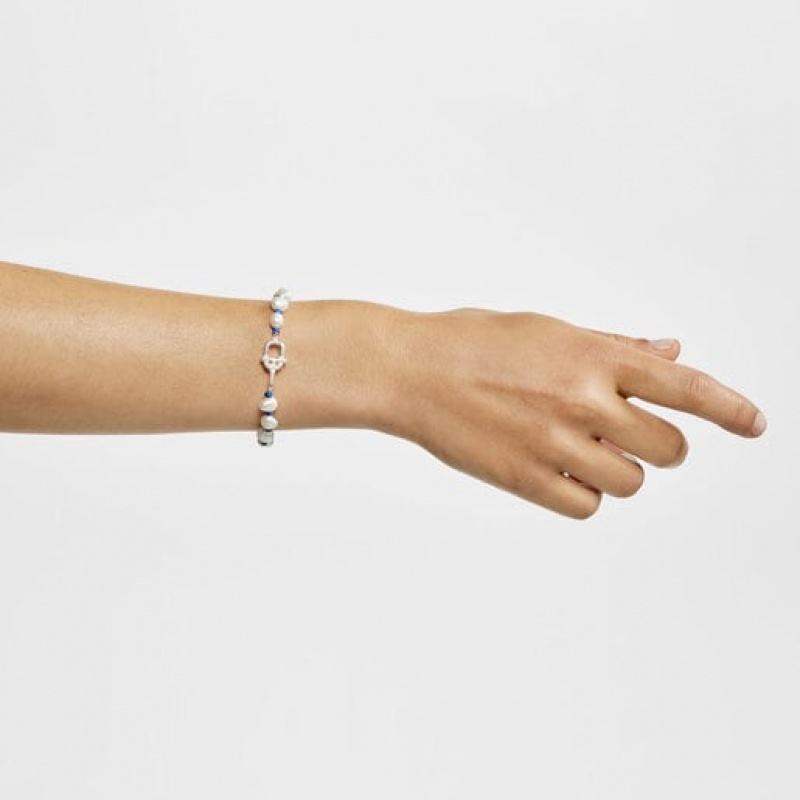 Tous Nylon With Cultured Pearls Manifesto Armband Silber | Österreich-DFEJBW927