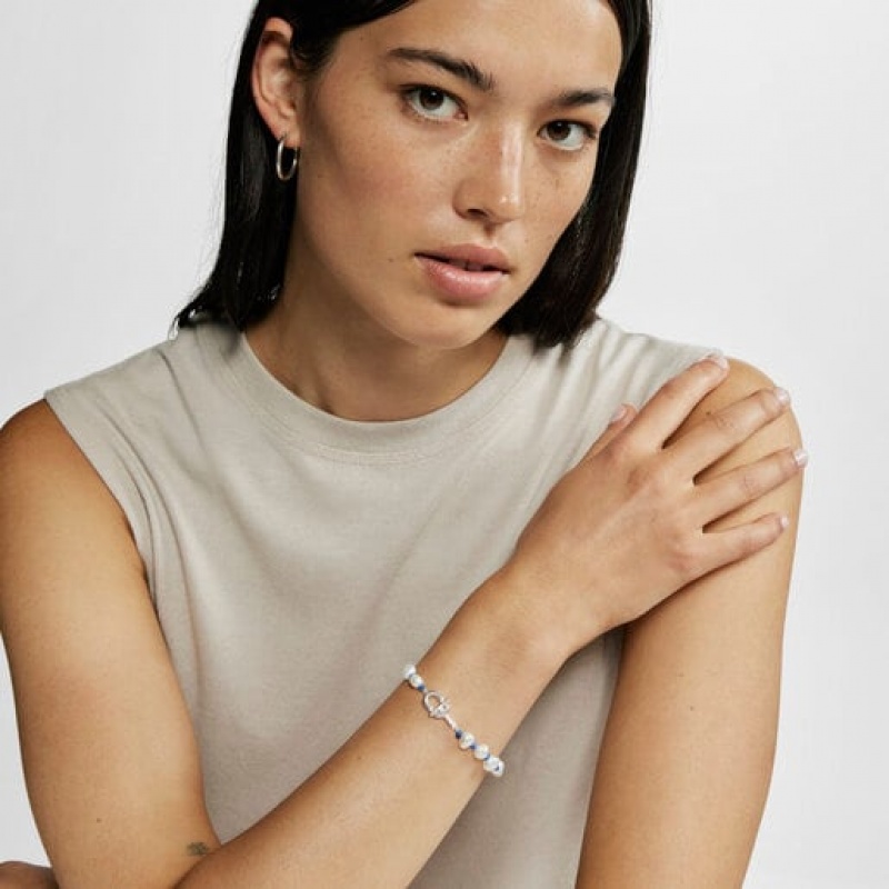 Tous Nylon With Cultured Pearls Manifesto Armband Silber | Österreich-DFEJBW927