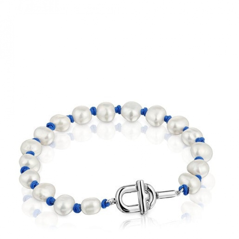Tous Nylon With Cultured Pearls Manifesto Armband Silber | Österreich-DFEJBW927