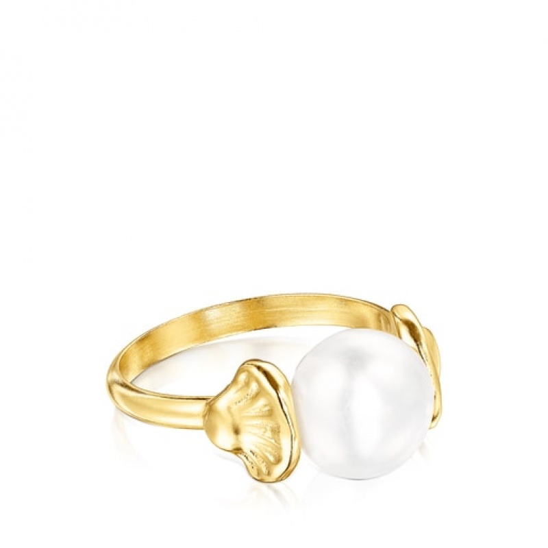 Tous Oceaan Shell With Pearl Ring Gold | Österreich-GJSAQO870
