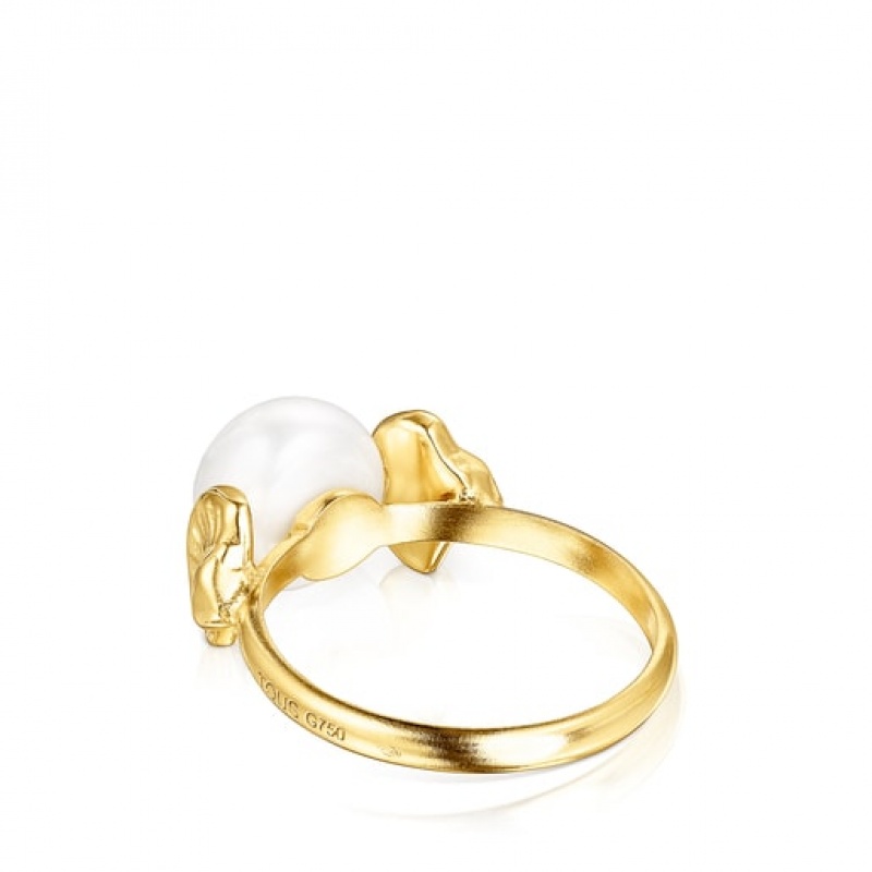 Tous Oceaan Shell With Pearl Ring Gold | Österreich-GJSAQO870