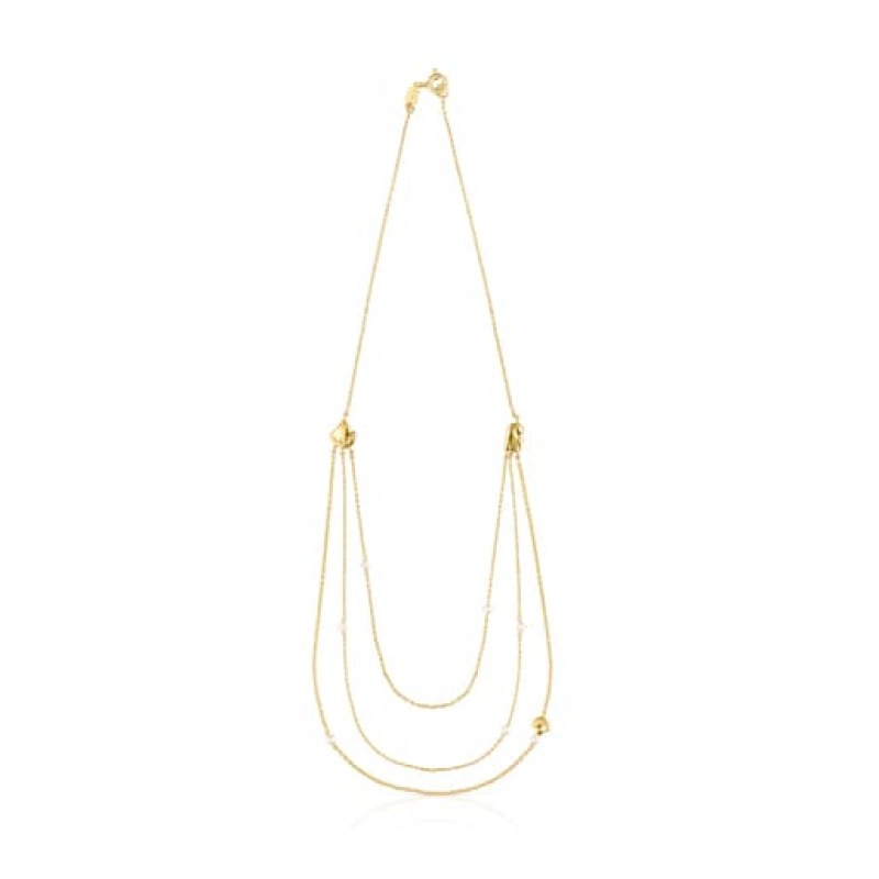 Tous Oceaan Shells-chains With Pearls Halskette Gold | Österreich-CVUPJQ243