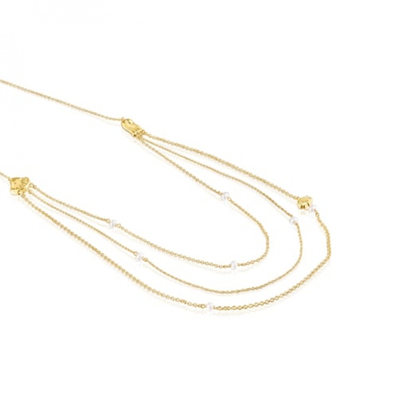 Tous Oceaan Shells-chains With Pearls Halskette Gold | Österreich-CVUPJQ243